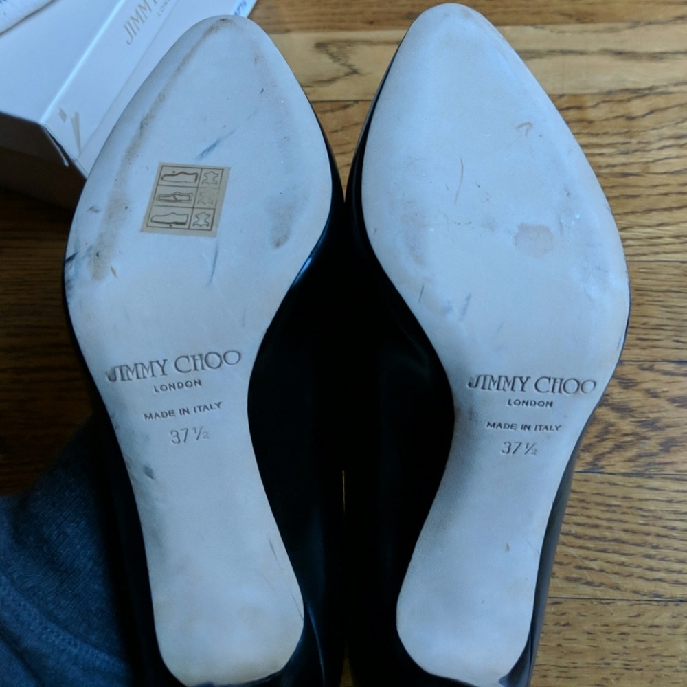 Jimmy Choo NWT Vikki kid leather black pumps - Picture 6 of 8